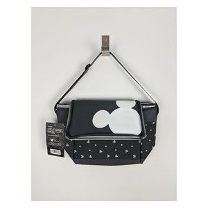 Disney Mickey Mouse charcoal grey heads insulated lunch tote bag